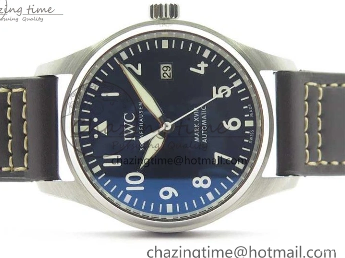 MIROTIME 0203 MARK XVIII Le Petit Prince IW327004 SS FKF 1:1 Best Edition Blue Dial On Brown Leather Strap Trendsetting 7117